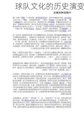 球队文化的历史演变