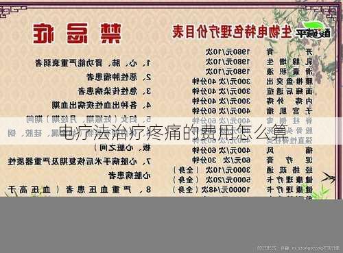 电疗法治疗疼痛的费用怎么算