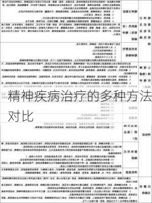 精神疾病治疗的多种方法对比