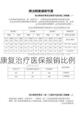 康复治疗医保报销比例