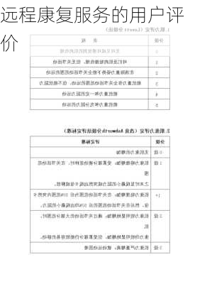 远程康复服务的用户评价