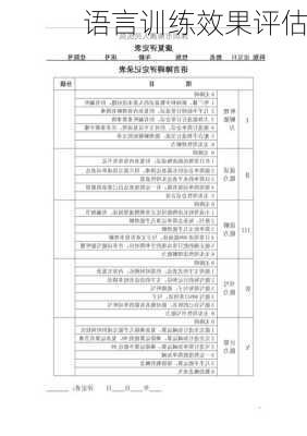 语言训练效果评估