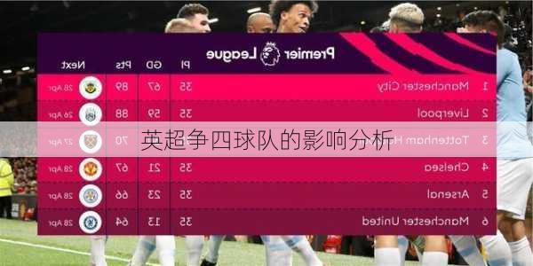 英超争四球队的影响分析