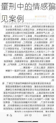 量刑中的情感偏见案例