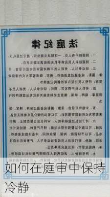 如何在庭审中保持冷静