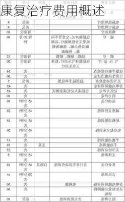 康复治疗费用概述