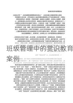 班级管理中的赏识教育案例