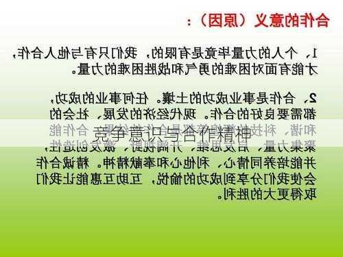 竞争意识与合作精神