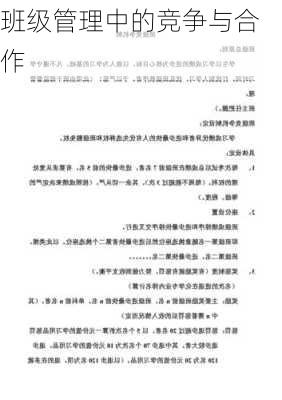 班级管理中的竞争与合作