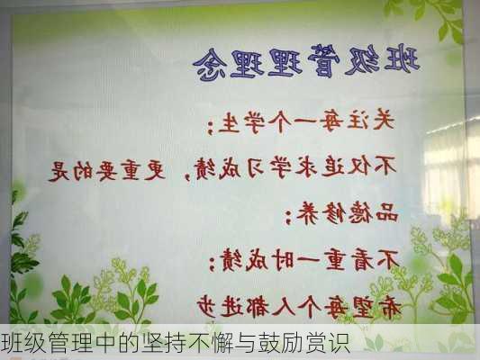 班级管理中的坚持不懈与鼓励赏识