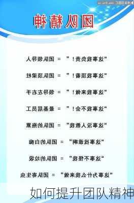 如何提升团队精神