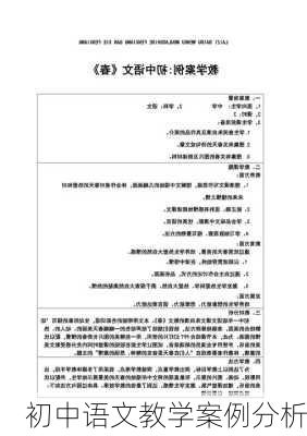 初中语文教学案例分析
