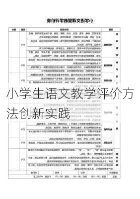 小学生语文教学评价方法创新实践