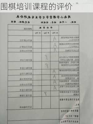 围棋培训课程的评价