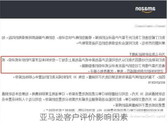 亚马逊客户评价影响因素