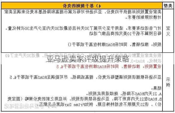亚马逊卖家评级提升策略
