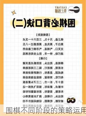 围棋不同阶段的策略运用