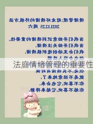 法庭情绪管理的重要性