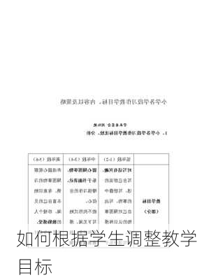如何根据学生调整教学目标