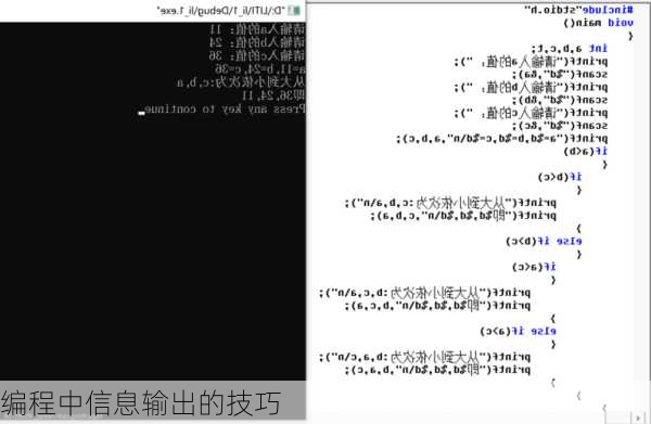 编程中信息输出的技巧