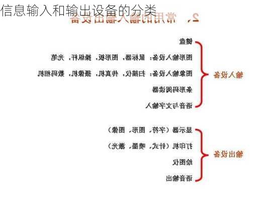 信息输入和输出设备的分类