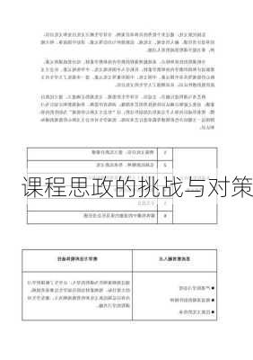 课程思政的挑战与对策