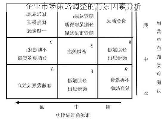 企业市场策略调整的背景因素分析