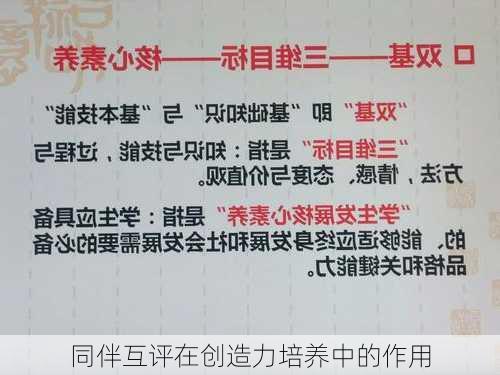同伴互评在创造力培养中的作用