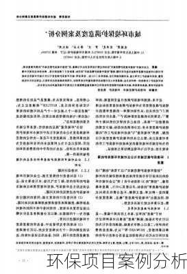 环保项目案例分析