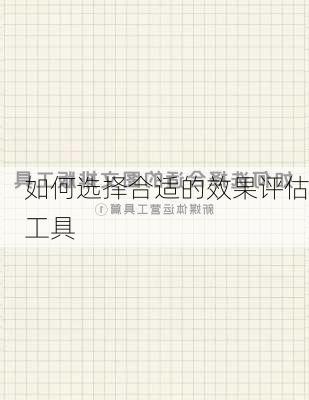 如何选择合适的效果评估工具