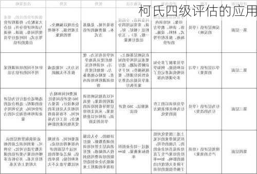 柯氏四级评估的应用