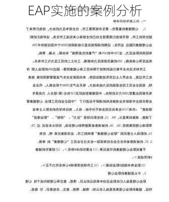 EAP实施的案例分析