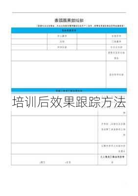 培训后效果跟踪方法