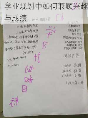 学业规划中如何兼顾兴趣与成绩
