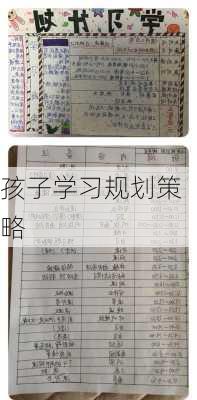 孩子学习规划策略
