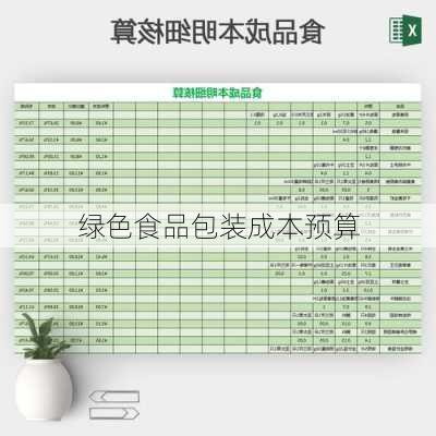 绿色食品包装成本预算