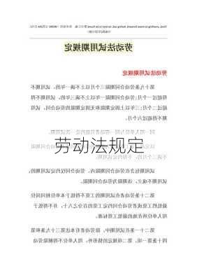 劳动法规定