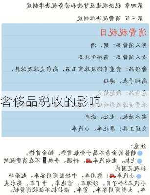 奢侈品税收的影响