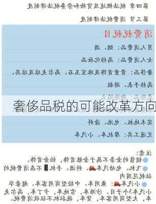 奢侈品税的可能改革方向