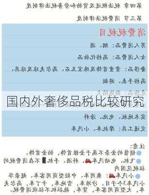 国内外奢侈品税比较研究