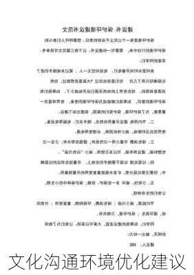 文化沟通环境优化建议