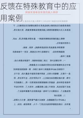 反馈在特殊教育中的应用案例