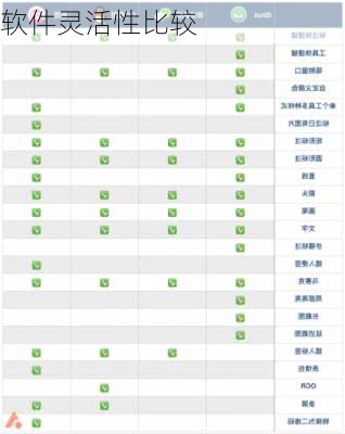 软件灵活性比较
