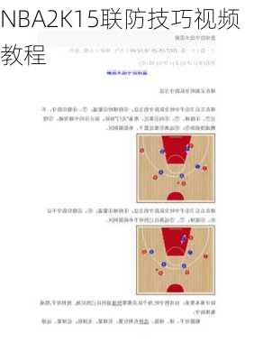 NBA2K15联防技巧视频教程