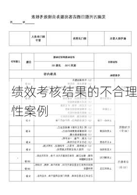 绩效考核结果的不合理性案例