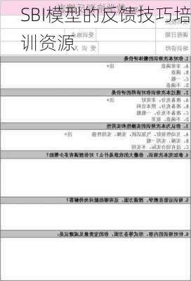 SBI模型的反馈技巧培训资源