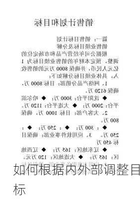 如何根据内外部调整目标