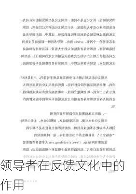领导者在反馈文化中的作用