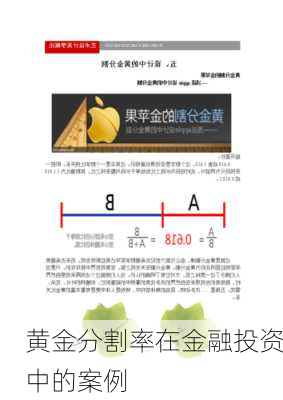 黄金分割率在金融投资中的案例