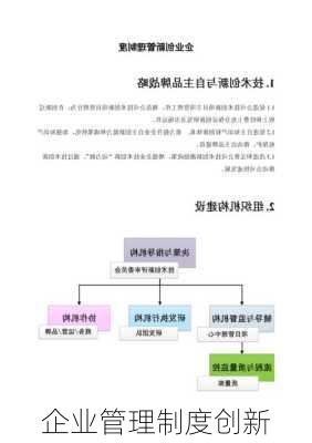 企业管理制度创新